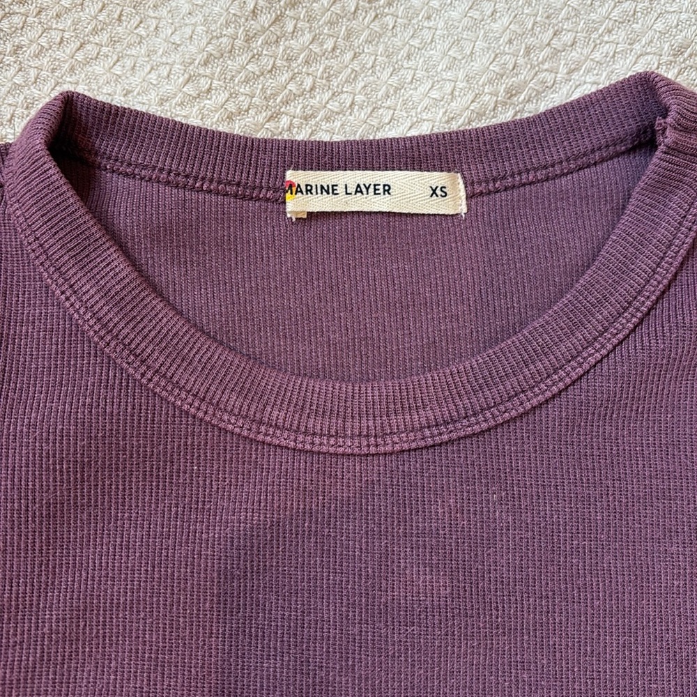 Marine Layer Lexi Rib Crop Tee - Picture 2 of 3